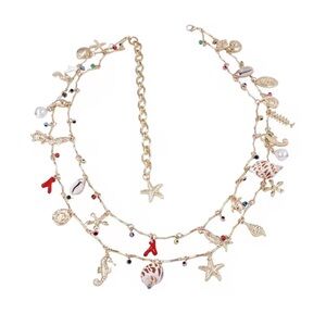 Zara NEW double strand charm necklace